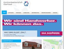 Tablet Screenshot of kreishandwerkerschaft-oberhavel.de